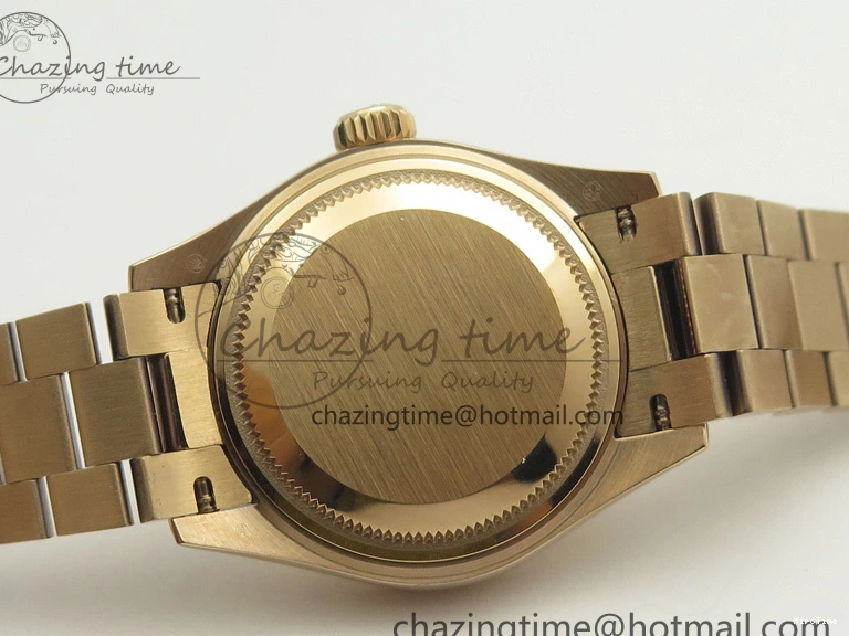 MiroTime 0412 DateJust 28mm RG BP Maker Best Edition Brown Diam Dial Fluted Bezel On RG Bracelet ETA TopPick 3441